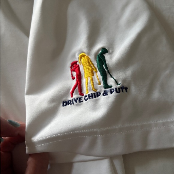 Peter millar White Polo Shirt with Embroidered Logo men’s medium - Picture 4 of 6